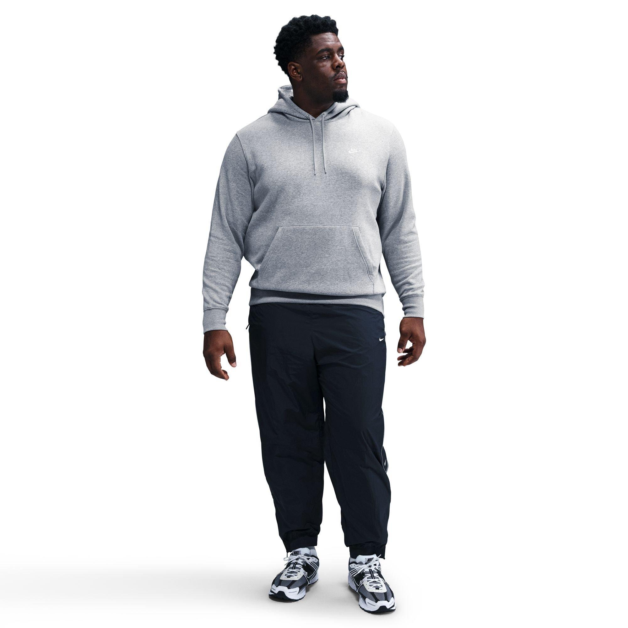 Nike Men's Club Pullover Fleece Hoodie-Grey - GREY
